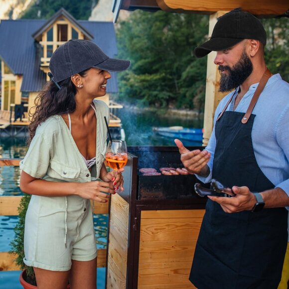 Men's Blue Gray White 3 Pack Plain Cotton Retro Adjustable Baseball Hat Cap - Picture 3 of 7